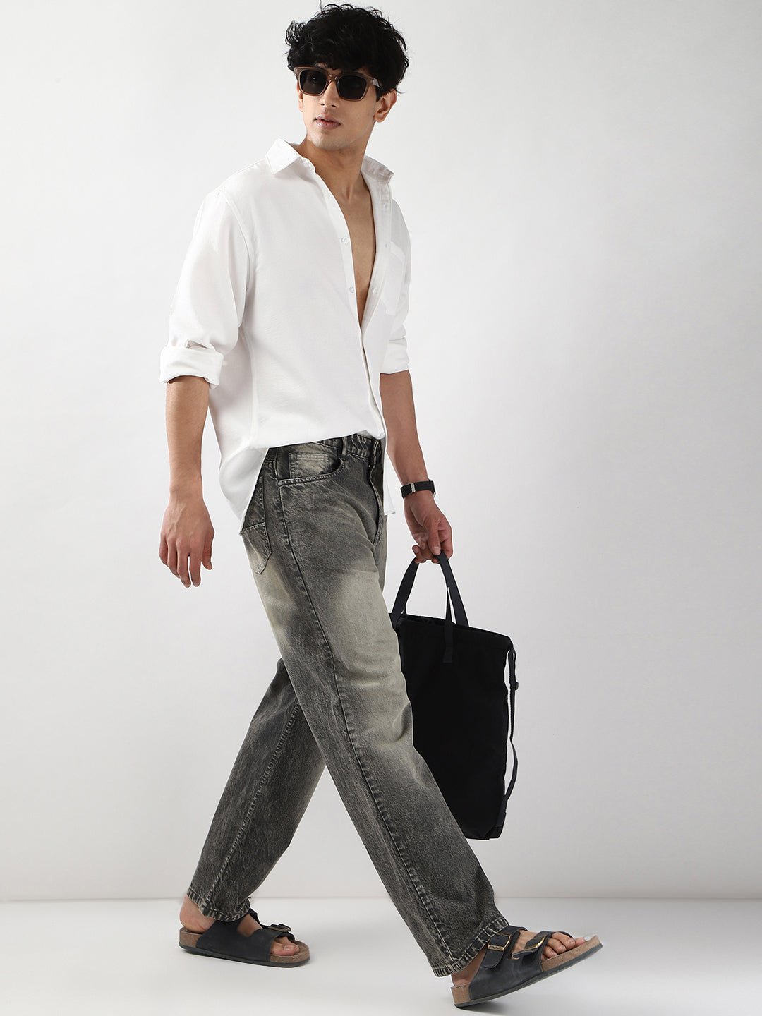 Men's White Linen Blend Full Sleeve Relaxed Fit Casual Solid Shirt - Image 4